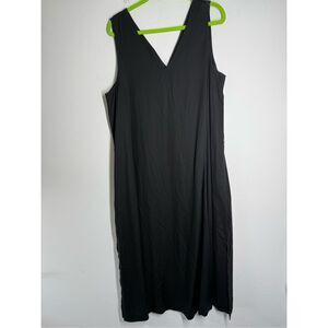 La Redoute Black Elegant Sleeveless Midi Dress – Size FR 46/ US 14 French Brand